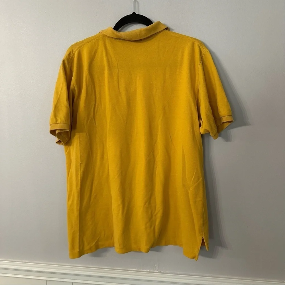 J. Crew Men’s Short Sleeve Mustard Yellow Casual Cotton Polo Sz XL GUC